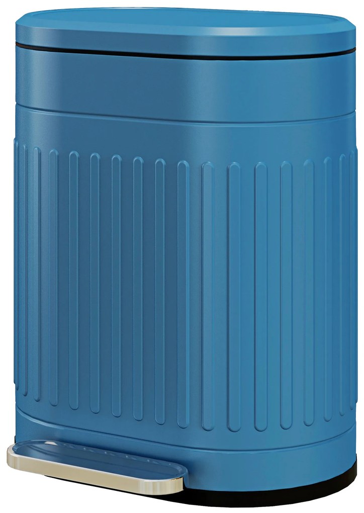 HOMCOM Coș de gunoi de bucătărie coș de gunoi cu pedală 20L capac cu închidere ușoară găleată interioară detașabilă 36,5 x 31,2 x 45 cm albastru | Aosom Romania