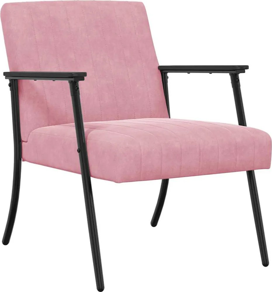 vidaXL fotoliu Roz 59 x 75 x 78 cm Catifea