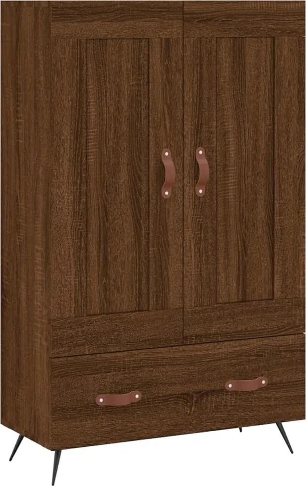 vidaXL Dulap înalt, stejar maro, 69,5x31x115 cm, lemn prelucrat