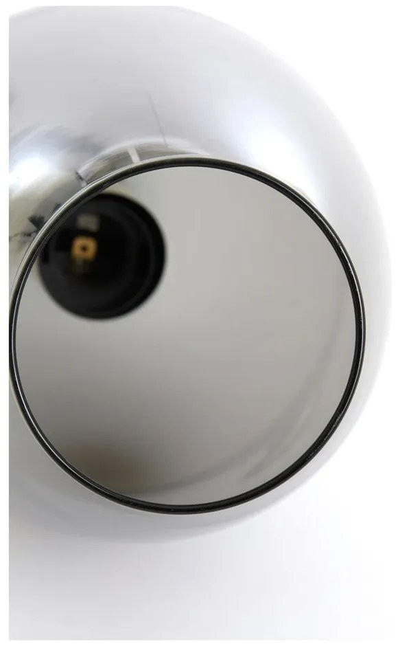 Lustră gri închis/în culoarea bronz cu abajur din sticlă ø 45 cm Lukaro – Light &amp; Living