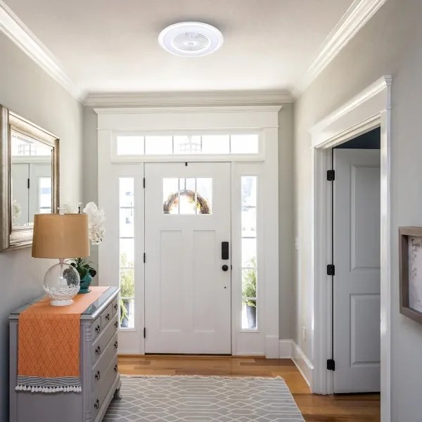 Plafonieră LED dimabilă cu ventilator ZONDA LED/48W/230V alb + telecomandă