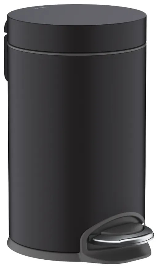 Cos de gunoi 3 l, Soft Close, negru mat Negru mat