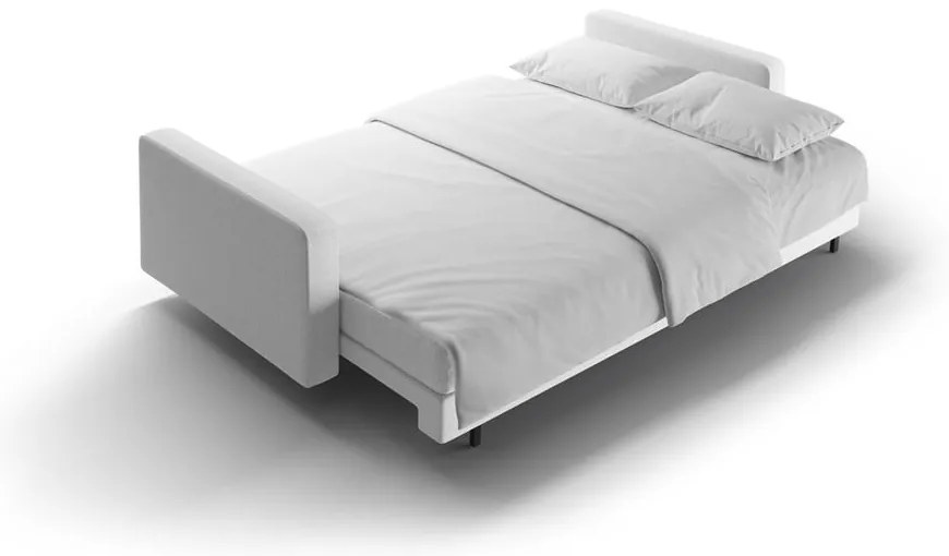 Canapea gri deschis extensibilă, cu spațiu de depozitare 222 cm Bali – Cosmopolitan Design