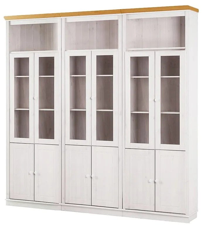 Vitrină albă din lemn de pin 518x223 cm Anita – Støraa