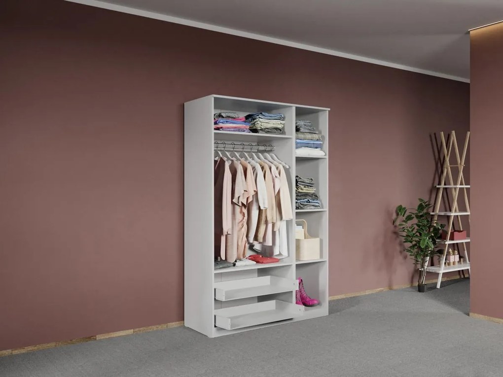 Dulap dormitor Alb Levi C05