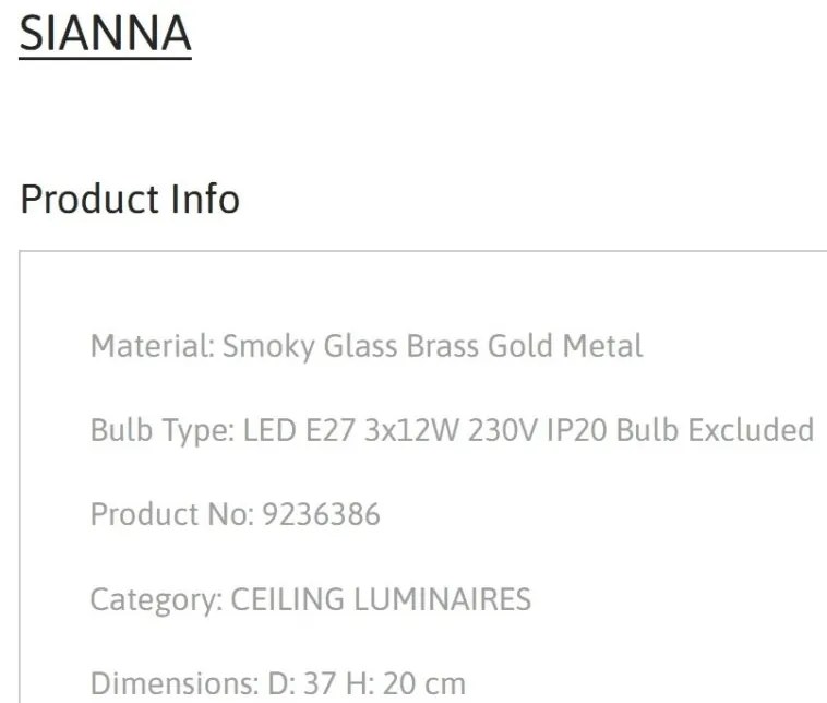 Plafoniera design modern SIANNA 3L
