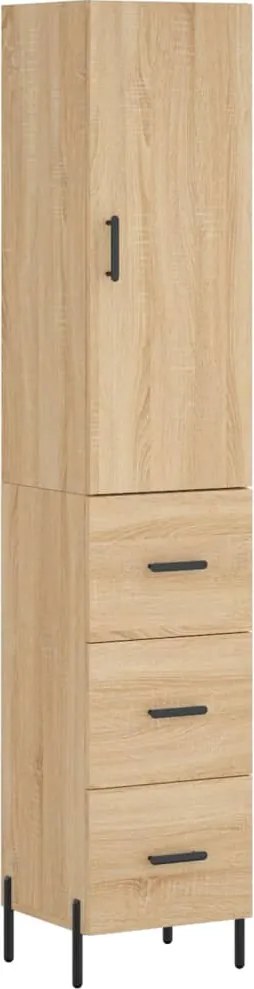 vidaXL Dulap înalt, stejar sonoma, 34,5x34x180 cm, lemn prelucrat
