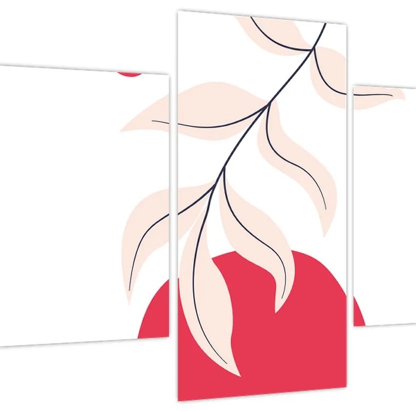 Tablou - Abstracție florală roz N⁰2 (90x60 cm)