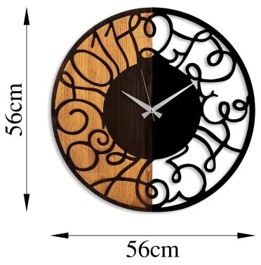 Ceas de perete d. 56 cm 1xAA lemn/metal