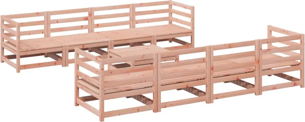 vidaXL Set canapele grădină, 9 piese, lemn masiv brad douglas