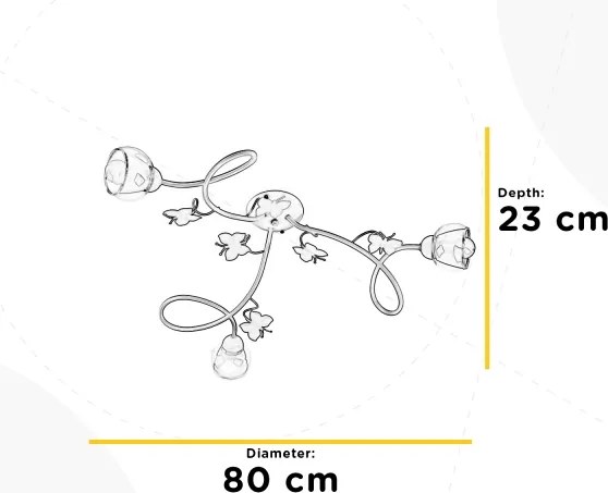 Lustră aplicată pentru copii BUTTERFLY 3xE14/6W/230V ONLI