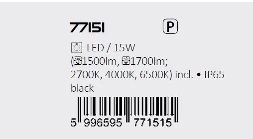 Aplica de exterior iluminat ambiental, Protectie IP65 Rust negru