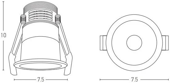 Spot LED incastrabil Trimless alb 15W D-7,5cm