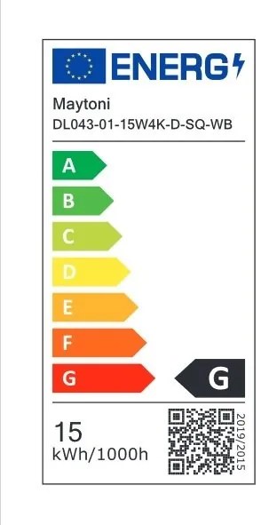 Spot LED incastrabil dimabil design tehnic Alpha alb, negru, 8,5x8,5cm, 4000K