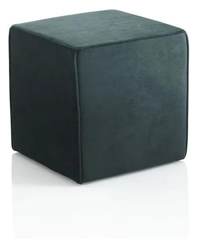 Taburet YOOJI, Catifea, Verde, 38x38x38 cm