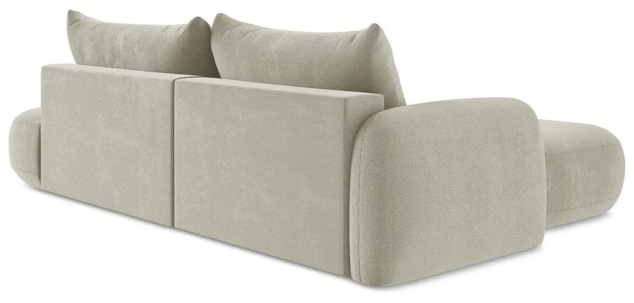 Colțar bej extensibil (cu colț pe partea stângă/cu șezlong) Hale – Makamii