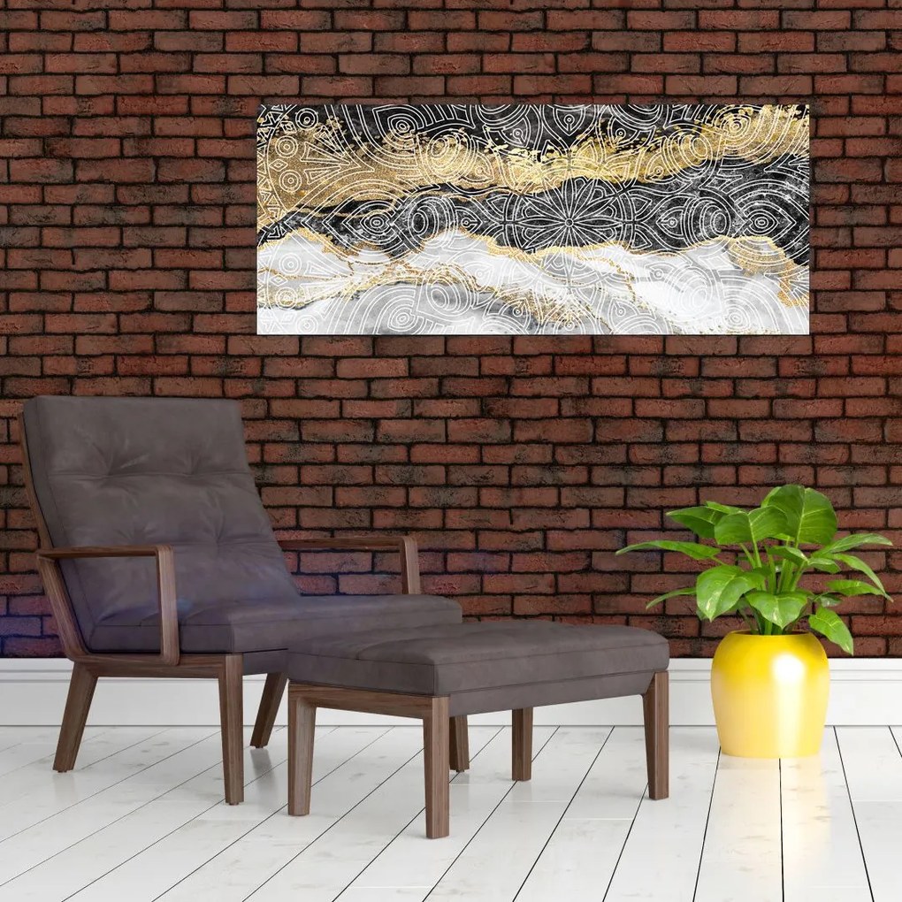 Tablou - Mandala în marmură (120x50 cm)