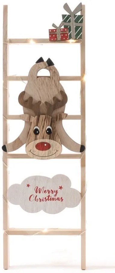 Decoratiune Ren pe scara, cu lumini led , 14x46 cm inaltime