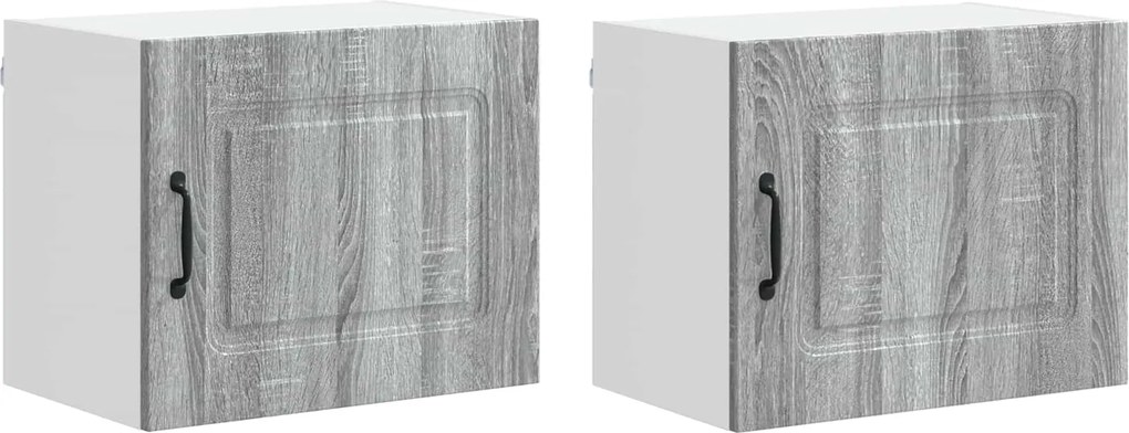 vidaXL Dulap de bucătărie Kalmar 2 pcs Gri Sonoma 50 x 31 x 40 cm