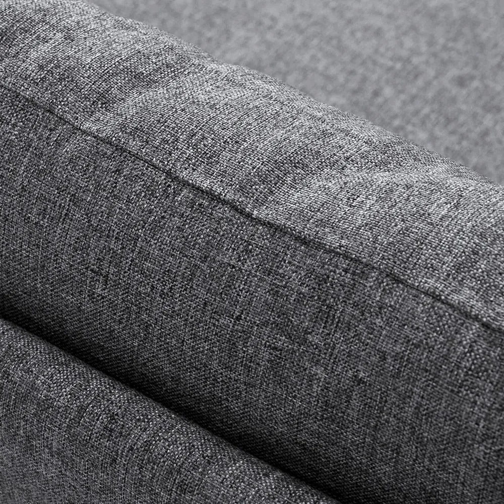 Fotoliu cu cotieră pe partea dreaptă și blat auxiliar Balcab Home Martha, gri