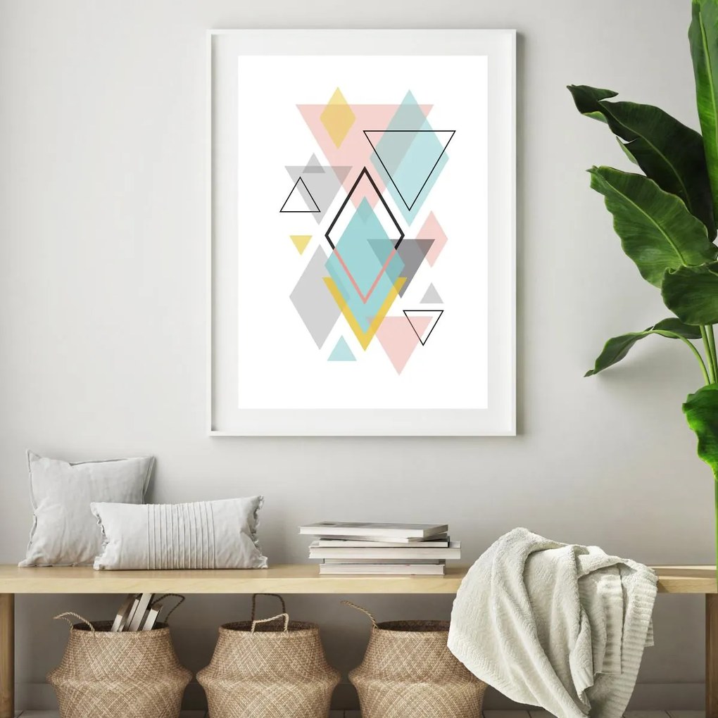 Poster - Pastel Triangle (A4)