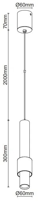 Pendul LED design minimalist 7W 3000K CLIFTON negru/ auriu MA-8565