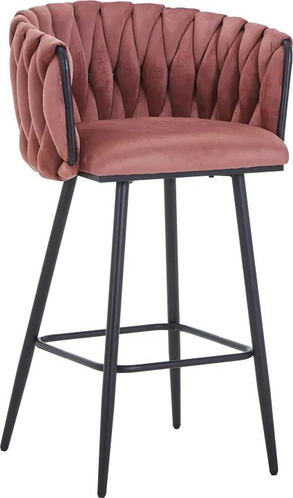 Scaun Bar Voletty Catifea  Roz