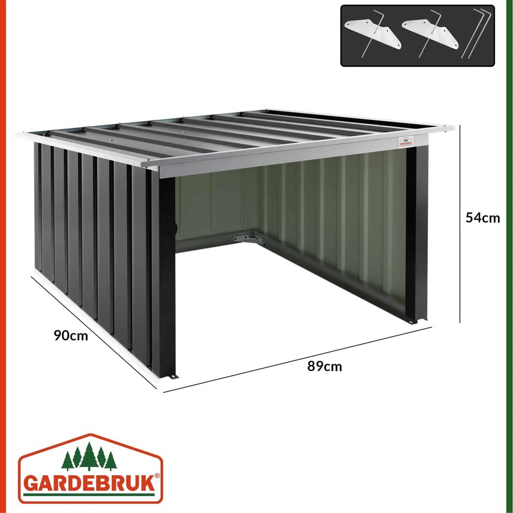 Deuba Garaj pentru robot de tuns iarba 89x90x54cm - antracit