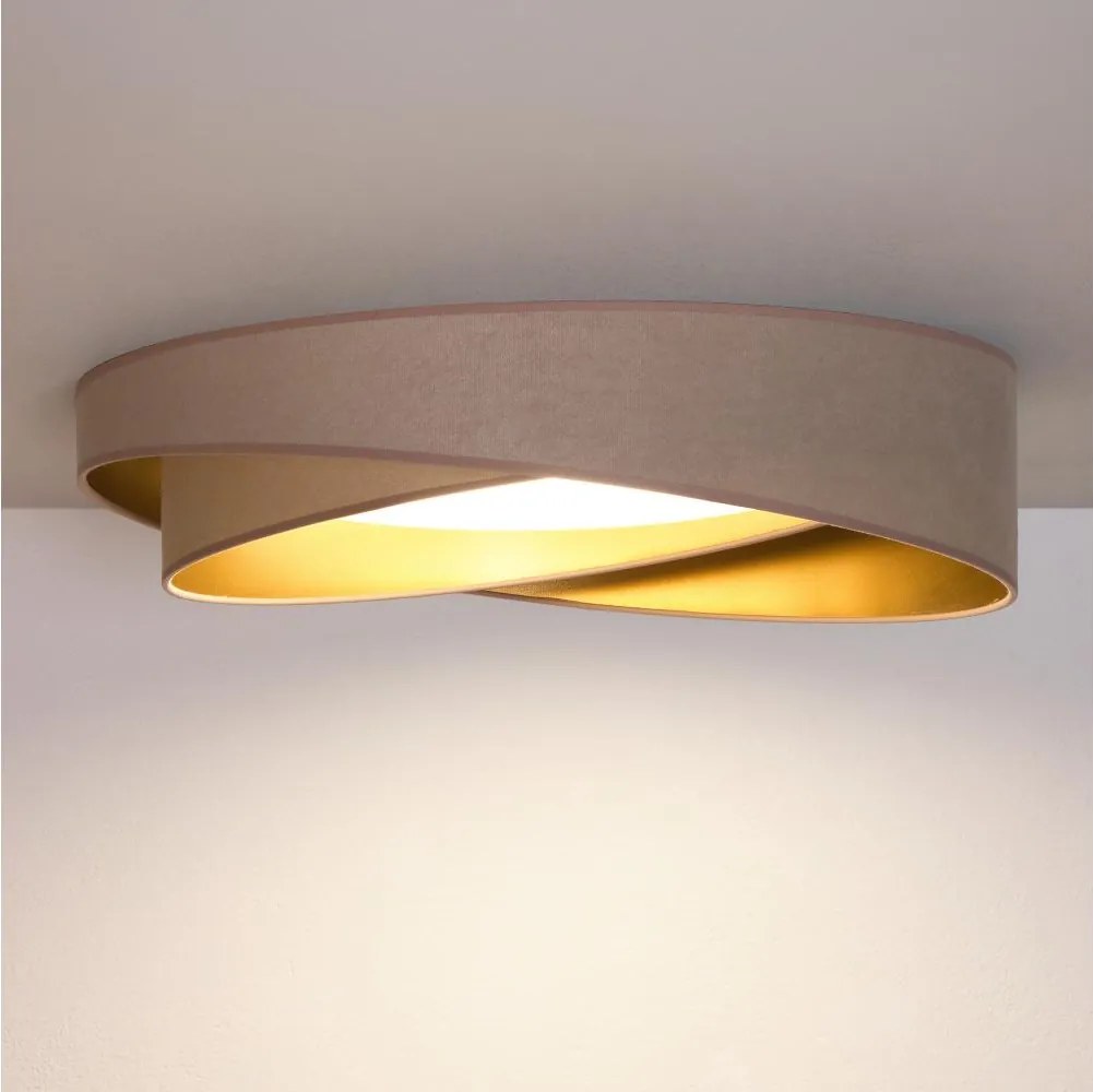 BRILAGI- Plafonieră LED VELVET TWIST LED/24W/230V 4000K Ø 55 cm bej/auriu