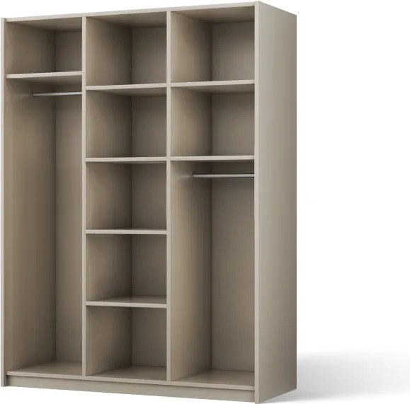 Dulap Bregma III cu uși batante – 2 uși – 148x58x204 cm – Cașmir – Varianta 1