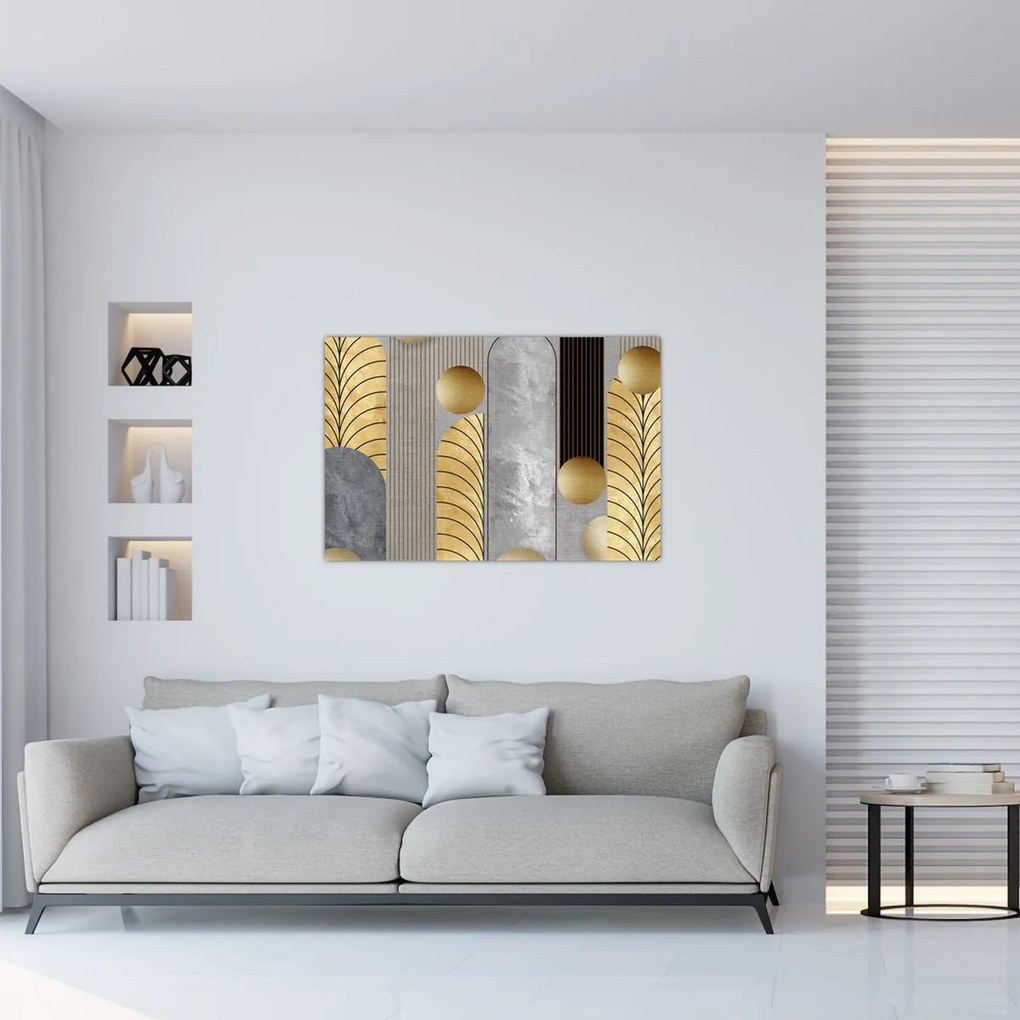 Tablou - Decorațiuni de aur (90x60 cm)