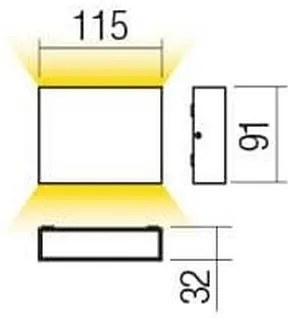 Aplică LED de exterior KAMAL LED/4,4W/230V 3000K IP54 maro Redo 90377