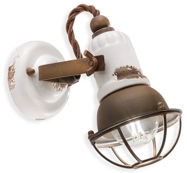 Aplica de perete design retro realizat manual din ceramica LOFT