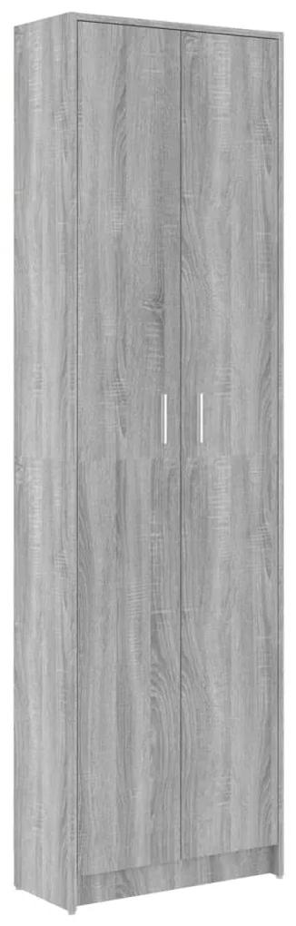 815517 vidaXL Șifonier de hol, gri sonoma, 55x25x189 cm, lemn prelucrat