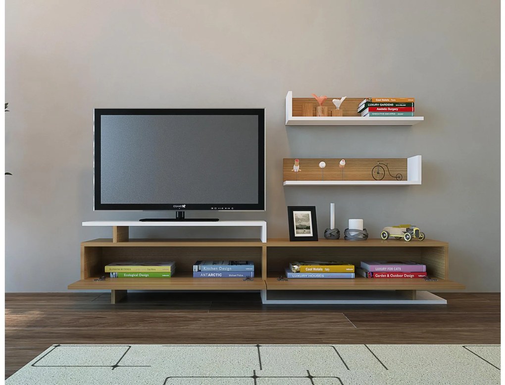 Mobilier living Alcaraz (teak + alb). 1101400