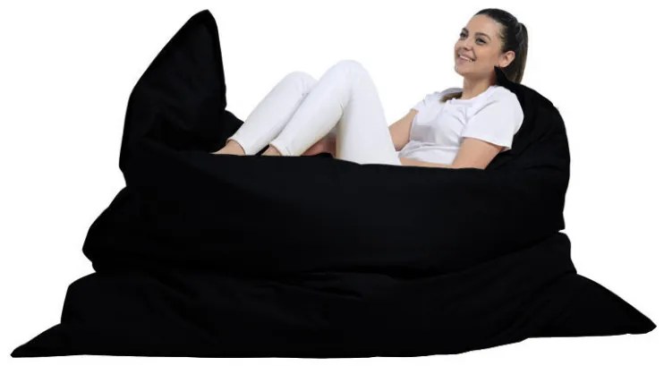 Fotoliu Puf Bean Bag Giant Cushion, 140x180 cm, Negru