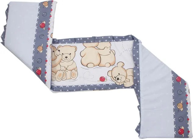 Aparatoare Laterala MyKids Teddy Friends Gri M1 120x60