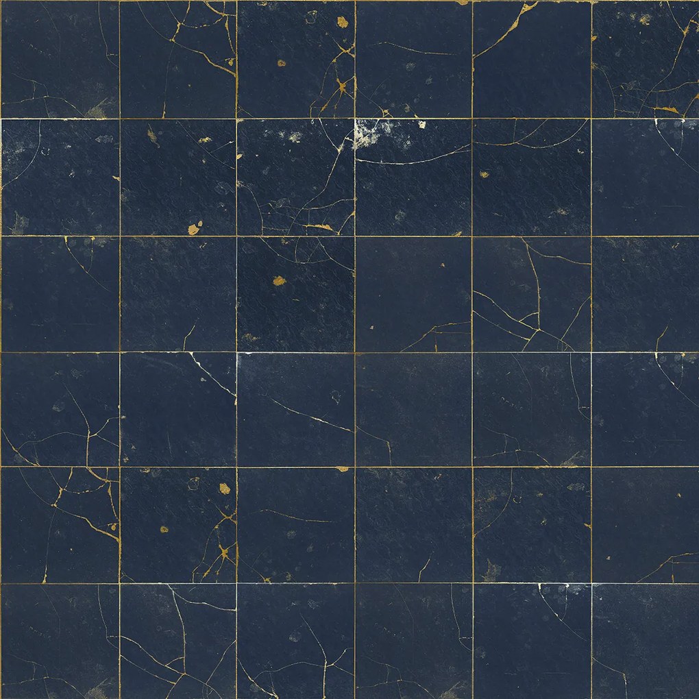 Tapet Kintsugi, Dark Blue, Rebel Walls