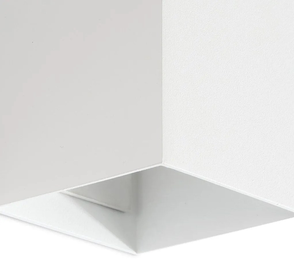 Aplica perete aluminiu alb, 2xGU10, LUNE square