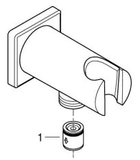 GROHE RAINSHOWER 26659000 - racord de perete cu suport pentru duș, 48 × 48 mm, crom