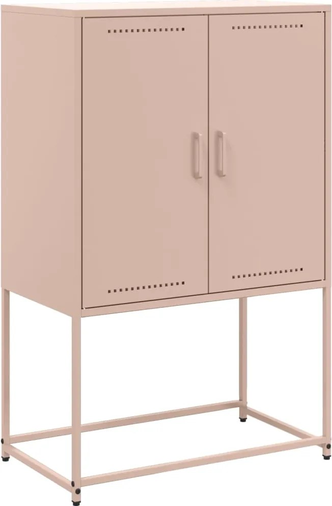 vidaXL Dulap înalt, roz, 68,5x38,5x107 cm, oțel