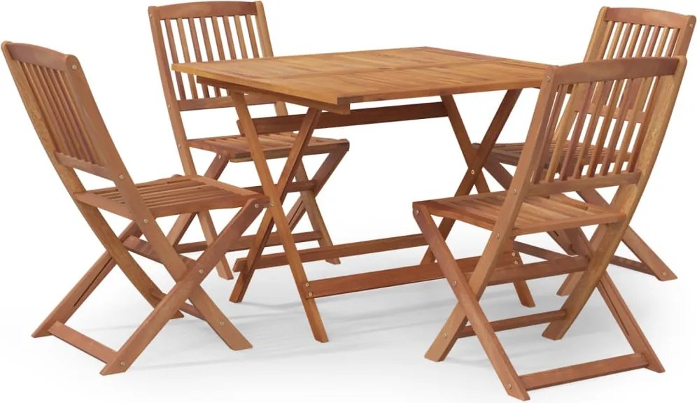 vidaXL Set mobilier de grădină, 5 piese, lemn masiv de acacia
