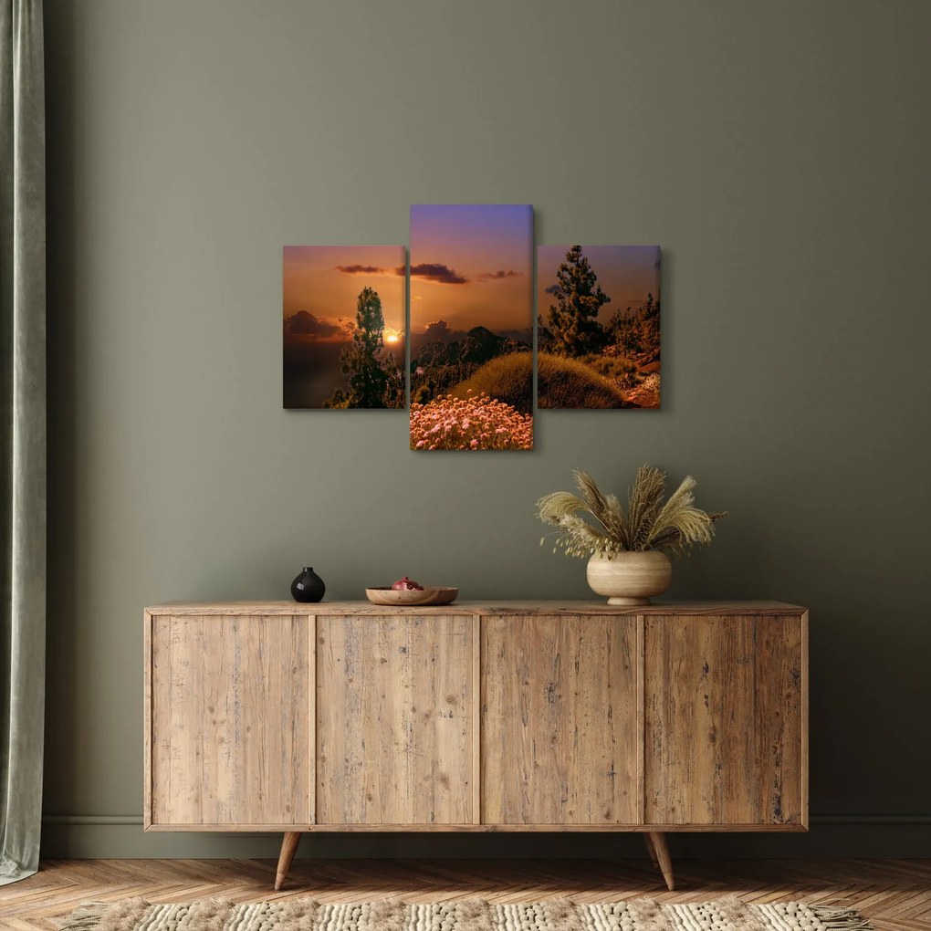 Tablou naturii cu apus de soare (90x60 cm)