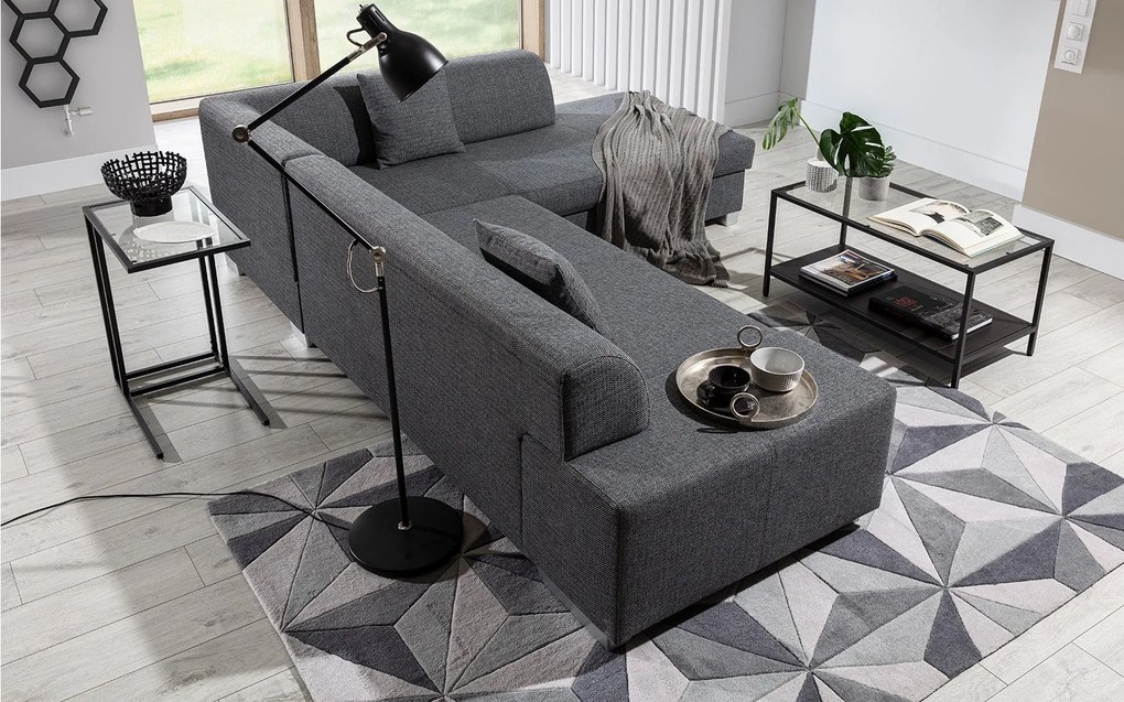 Colțar lemn masiv Extensibil Primo Depozitare 278x217cm Personalizabil - Sawana 21, Stânga