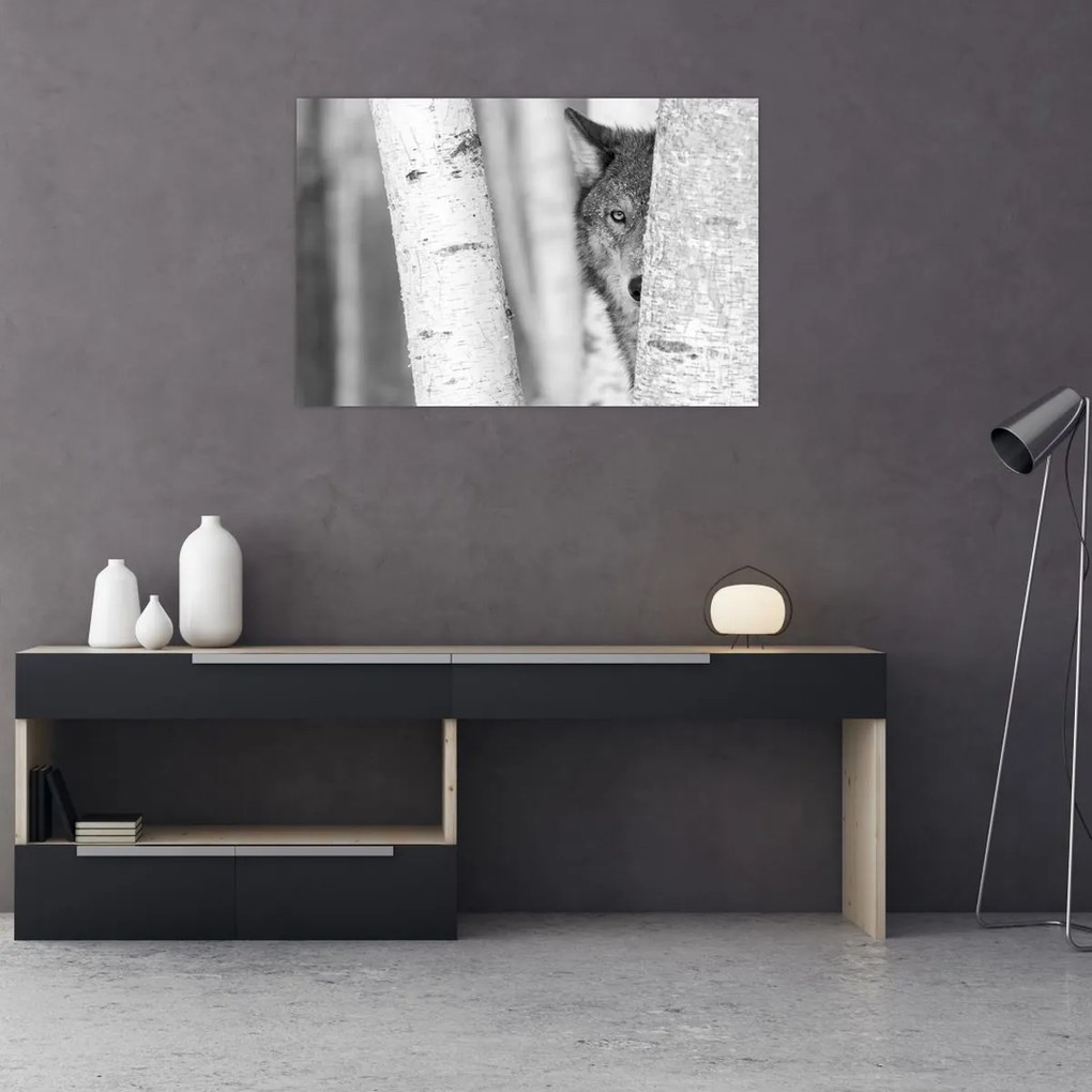 Tablou - Lupul din pădure (90x60 cm)