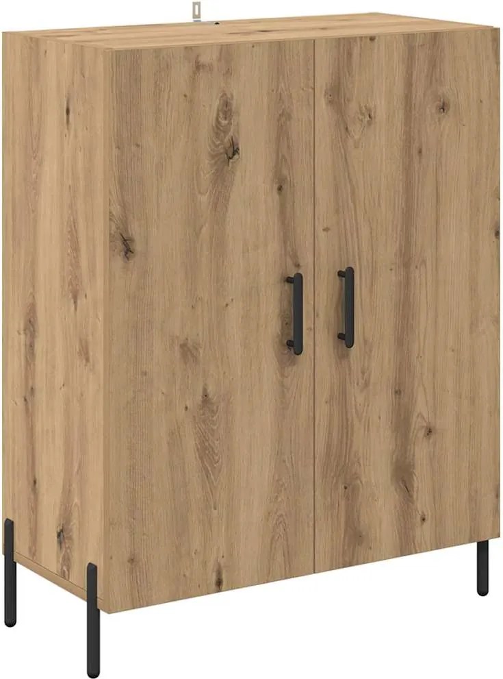 vidaXL Bufet Stejar Artizanal 69,5 x 34 x 90 cm Lemn compozit