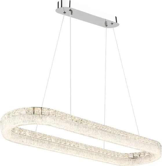 Globo 67387-40 - Candelabru LED reglabil pe cablu LAUREL 40W/230V sticlă clară+telecomandă