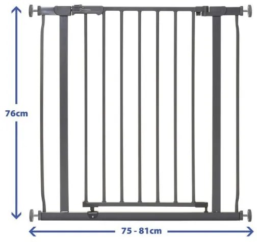 Barieră de siguranță AVA 75-81 cm gri Dreambaby