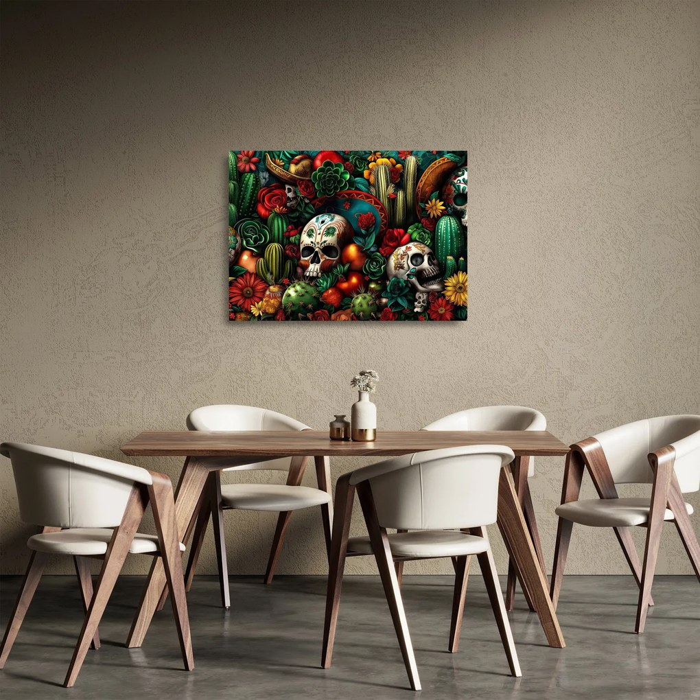 Tablou pe sticlă - Concept mexican (70x50 cm)