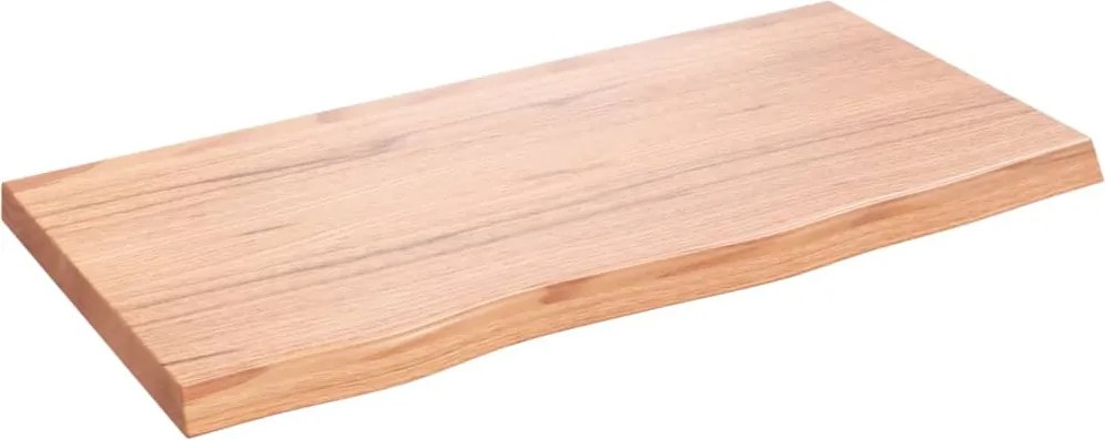 vidaXL Raft de perete maro deschis 80x40x(2-4) cm lemn stejar tratat